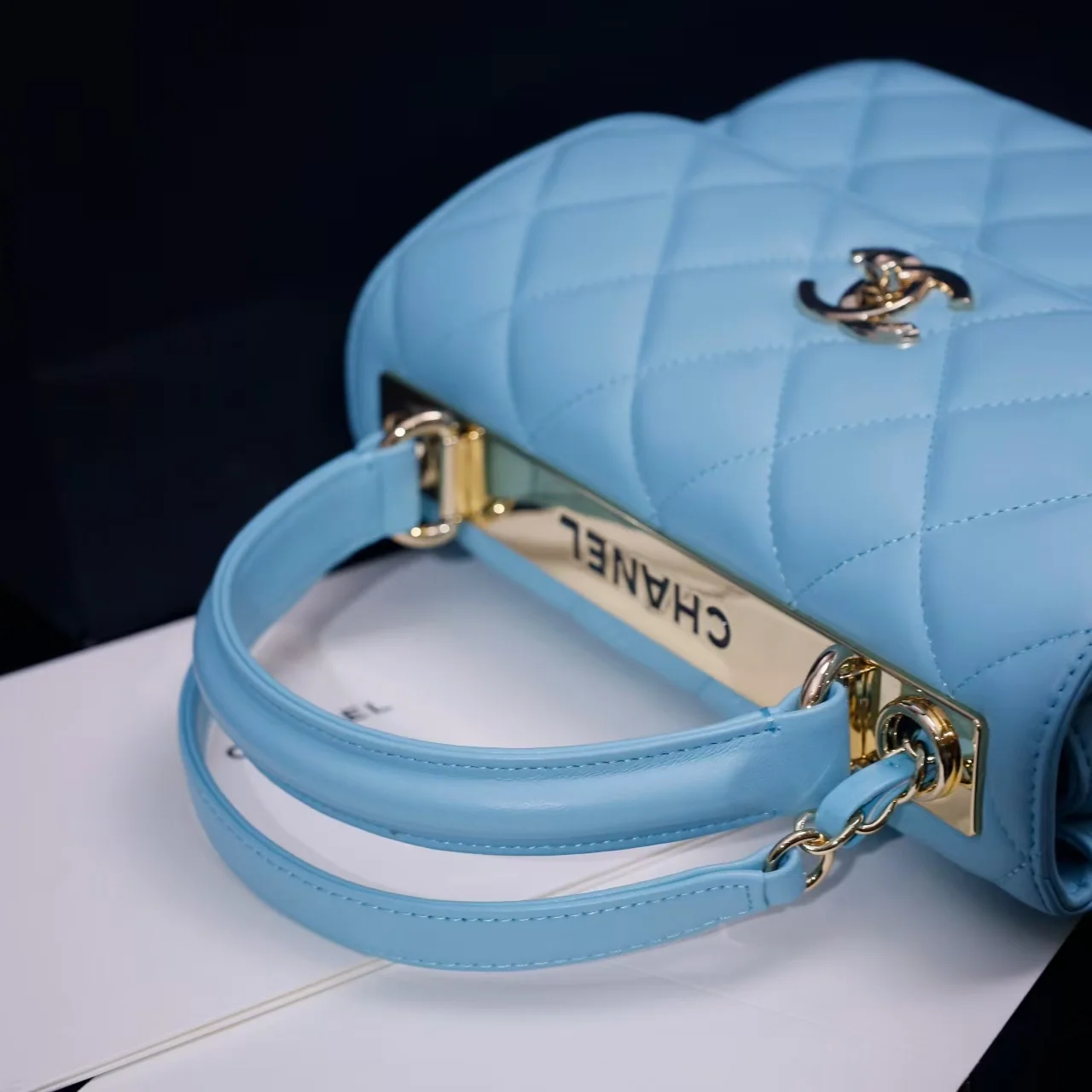 Chanel Trendy Large Bag 25cm in Light Blue