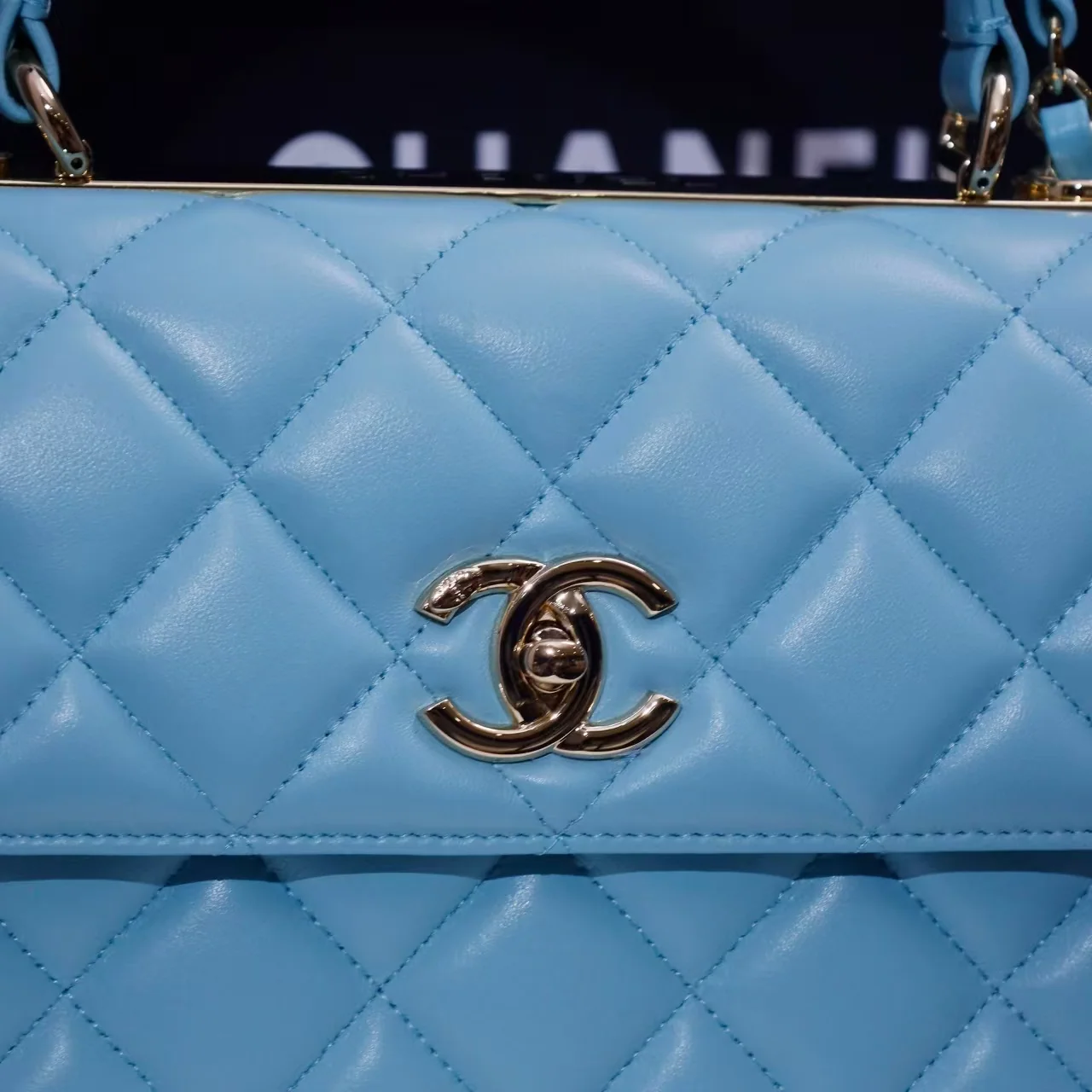 Chanel Trendy Large Bag 25cm in Light Blue