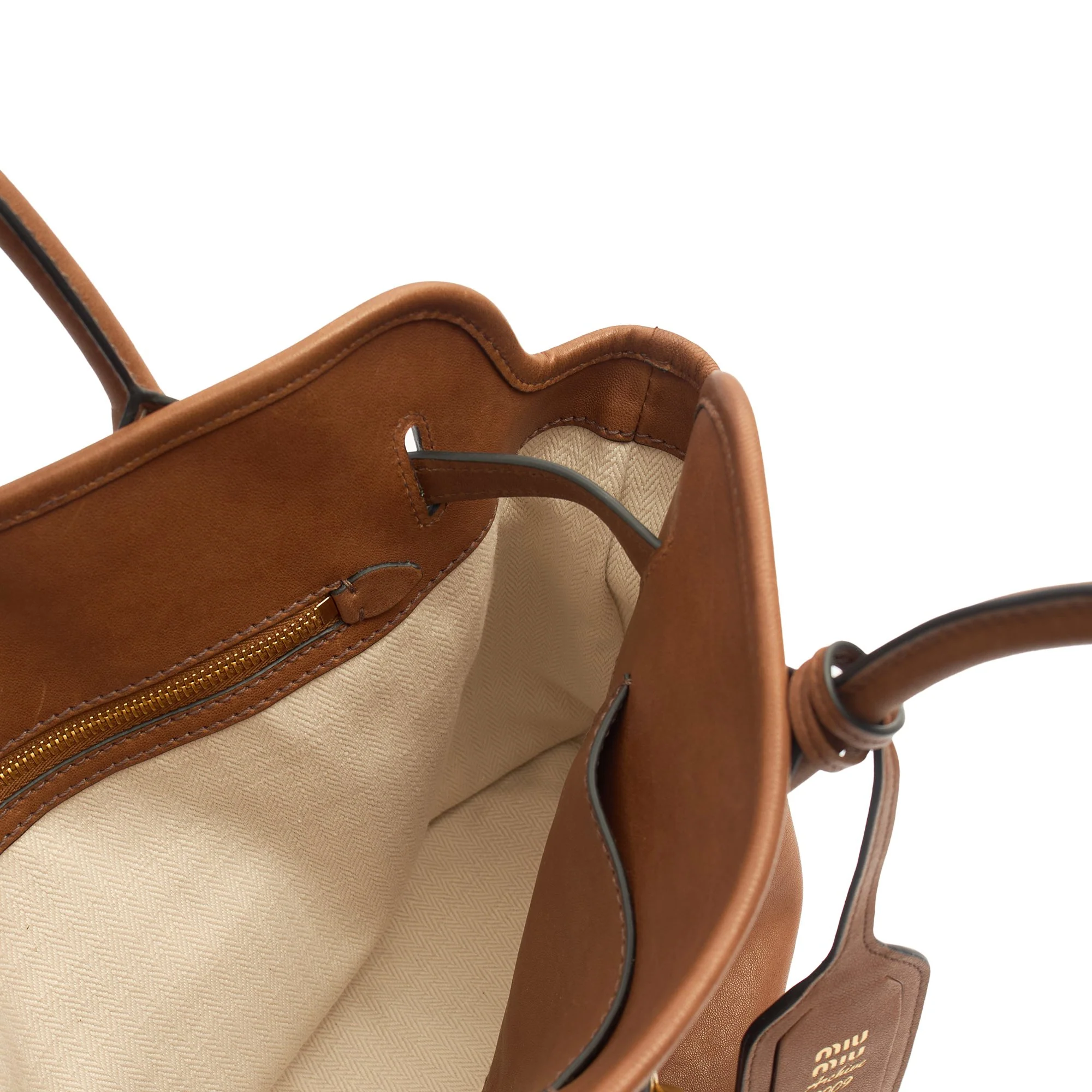 Miu Miu Tote Tote in Brown, Leather