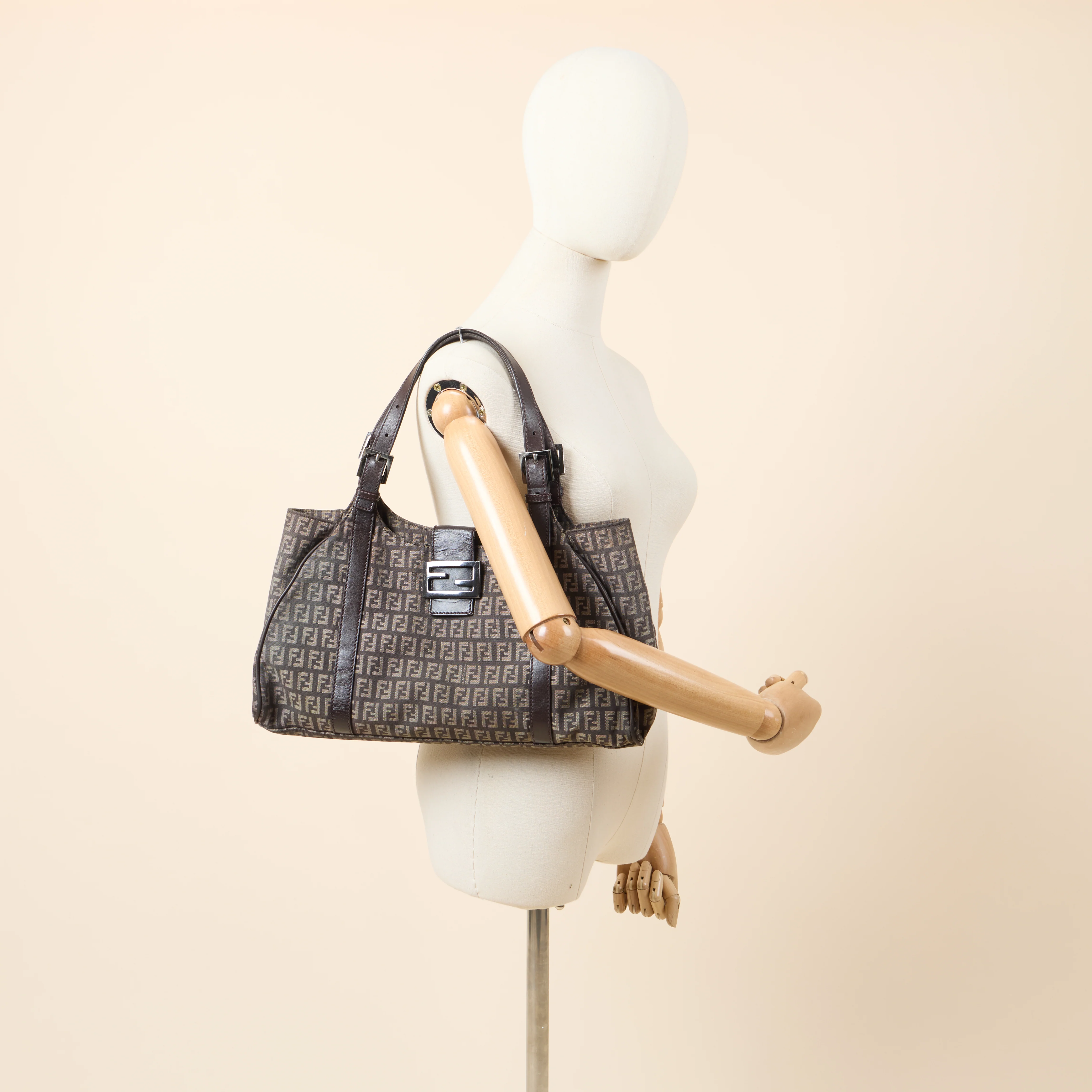 Picture of Fendi Tote Zucca Tote in Brown, Fabric