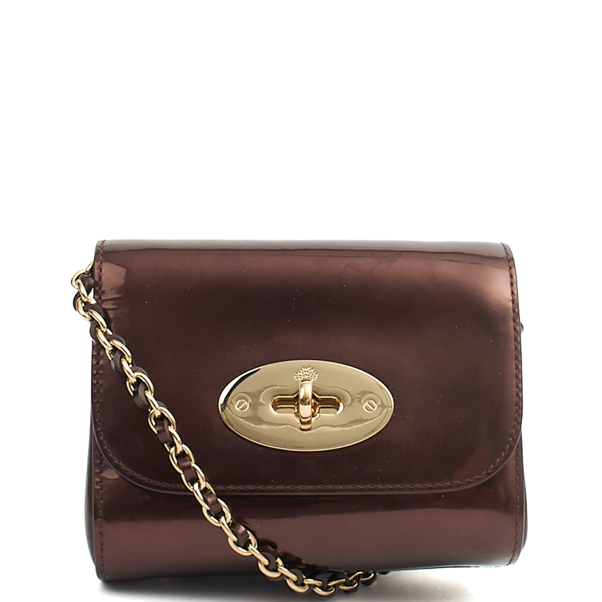 Picture of Mulberry Cross Body Lily - Mini  in Purple, Patent Leather