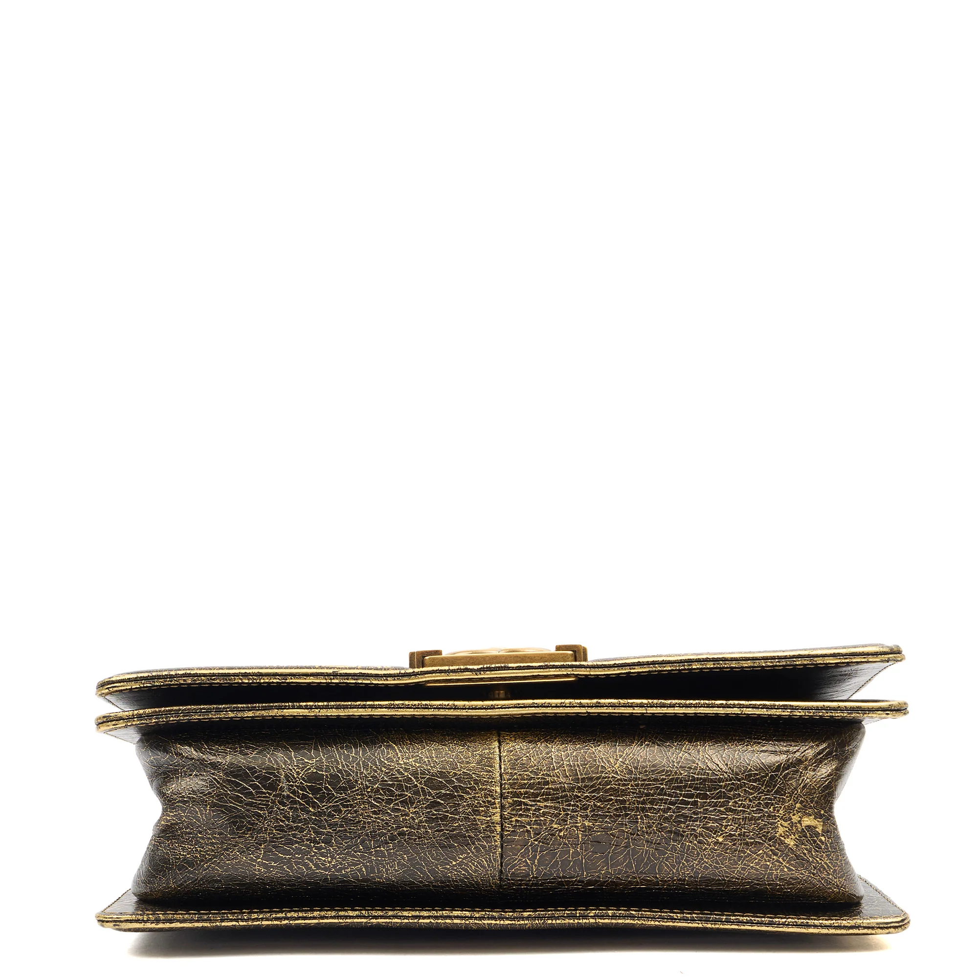 Picture of Chanel Shoulder Bag Boy - Medium in Metallic, Crinkled Calfskin Leather