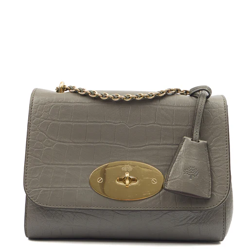 Picture of Mulberry Top Handle Lily - Medium in Grey, Calfskin Leather