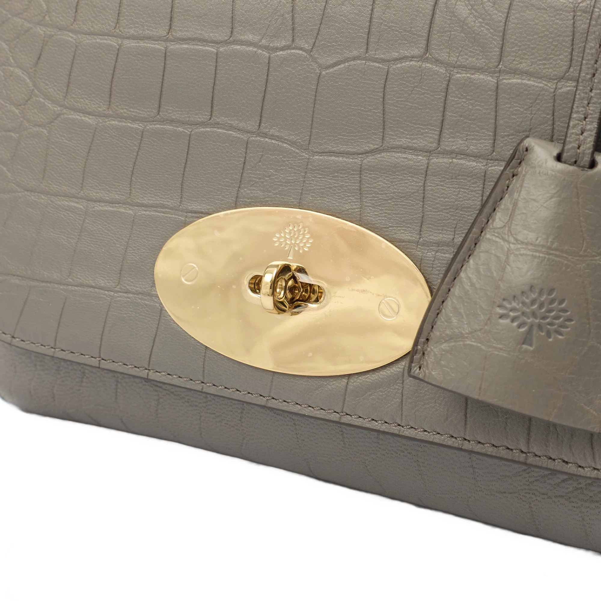 Picture of Mulberry Top Handle Lily - Medium in Grey, Calfskin Leather