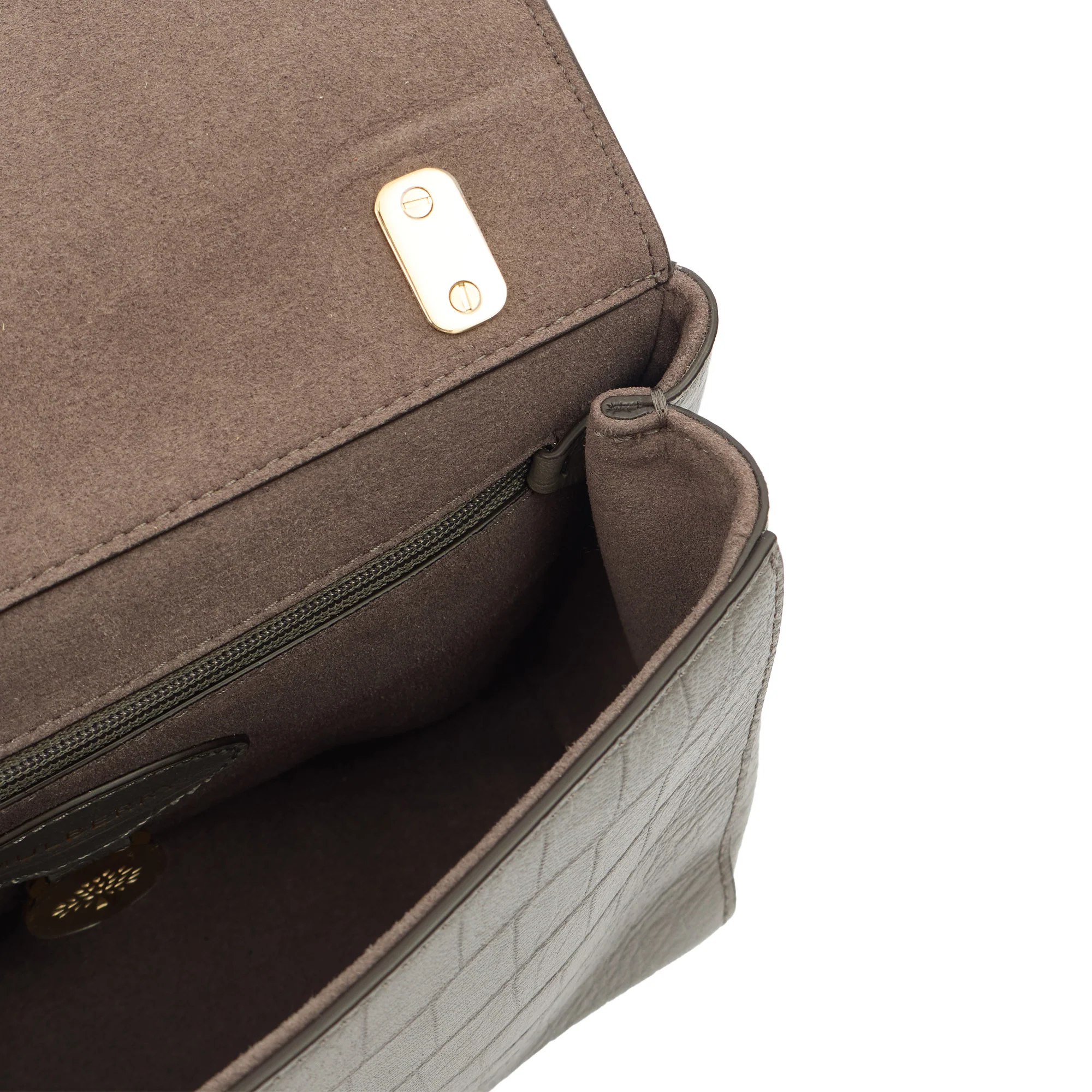 Picture of Mulberry Top Handle Lily - Medium in Grey, Calfskin Leather