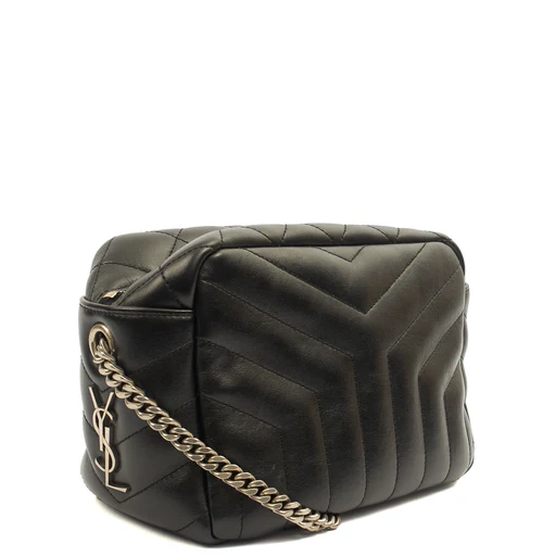 Picture of Saint Laurent Cross Body Lou Camera in Black, Calfskin Leather