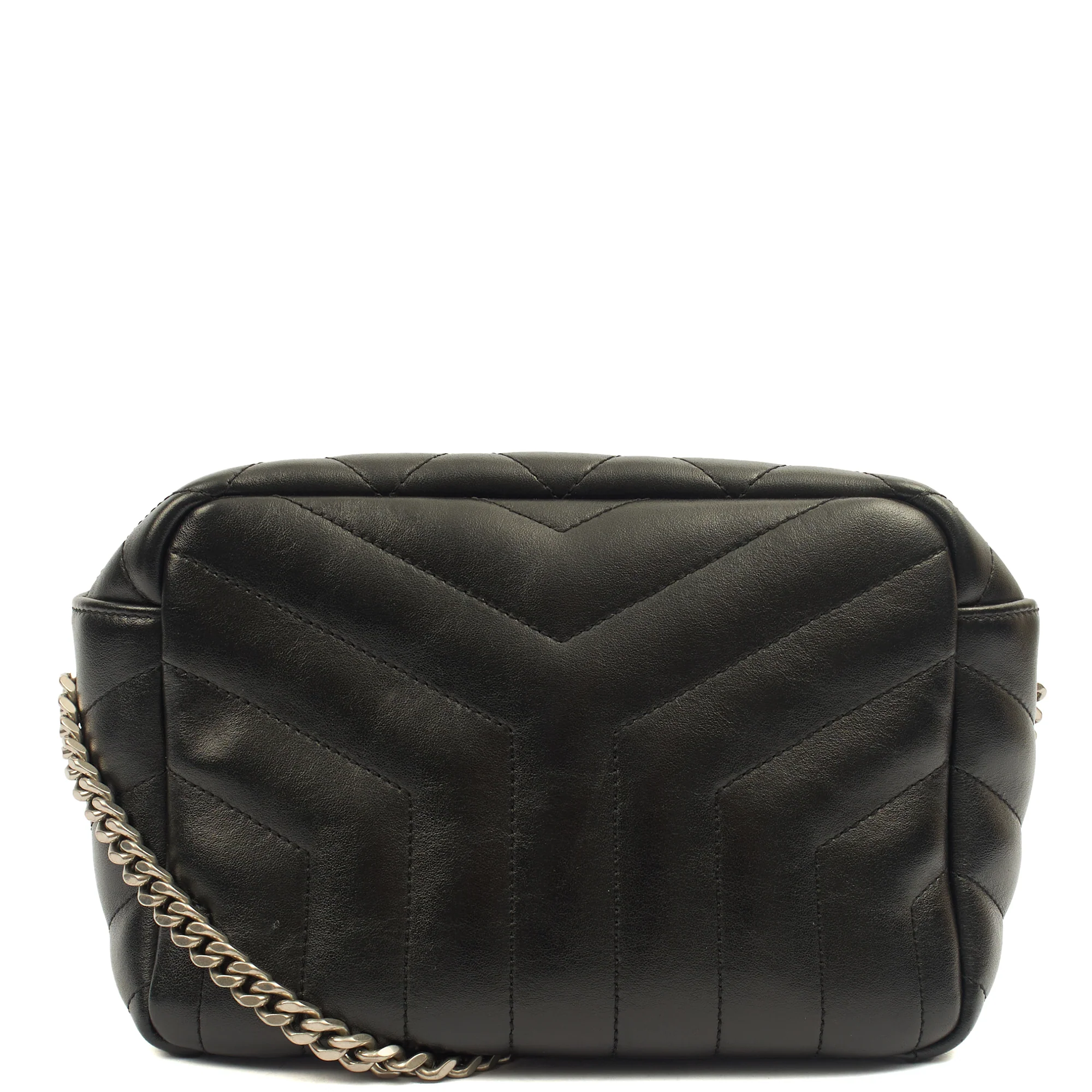 Picture of Saint Laurent Cross Body Lou Camera in Black, Calfskin Leather