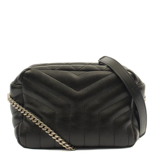 Picture of Saint Laurent Cross Body Lou Camera in Black, Calfskin Leather