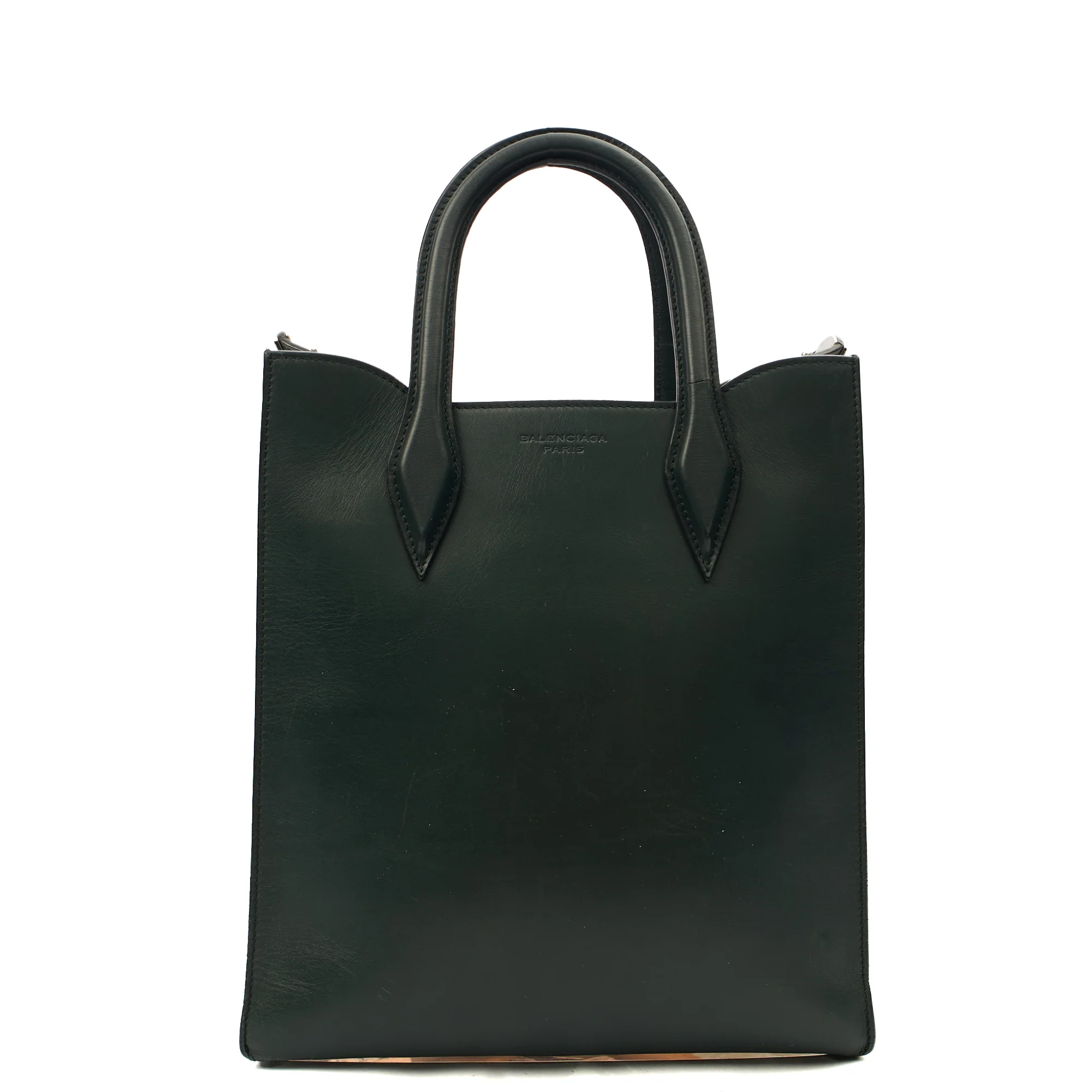 Picture of Balenciaga Tote Maillon Tote in Green, Leather