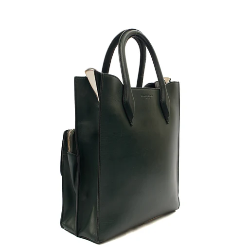 Picture of Balenciaga Tote Maillon Tote in Green, Leather