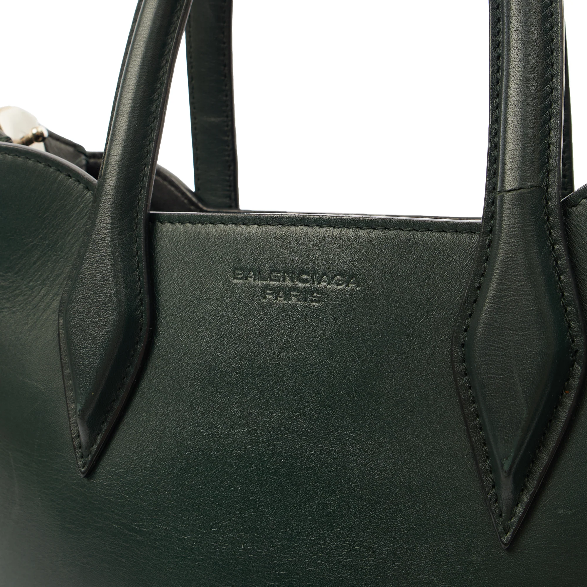 Picture of Balenciaga Tote Maillon Tote in Green, Leather