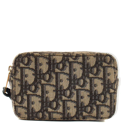 Picture of Christian Dior Cross Body Saddle Belt Pouch in Blue, Dior Oblique Embroidery