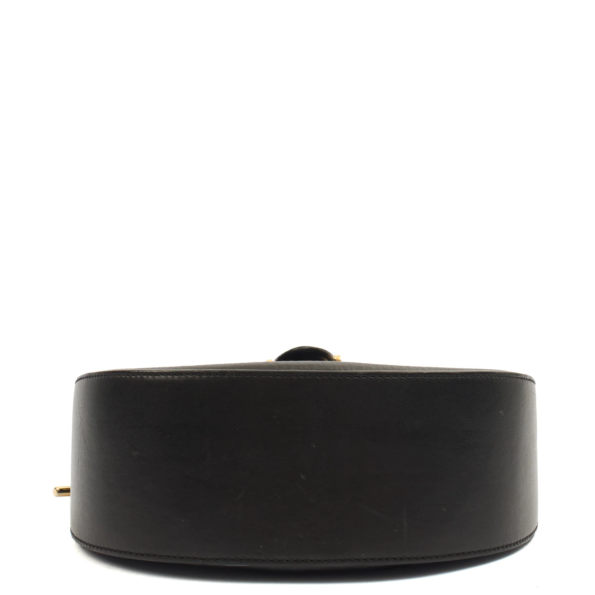 Picture of Aspinal of London Cross Body Portobello Saddle Bag in Black, Leather