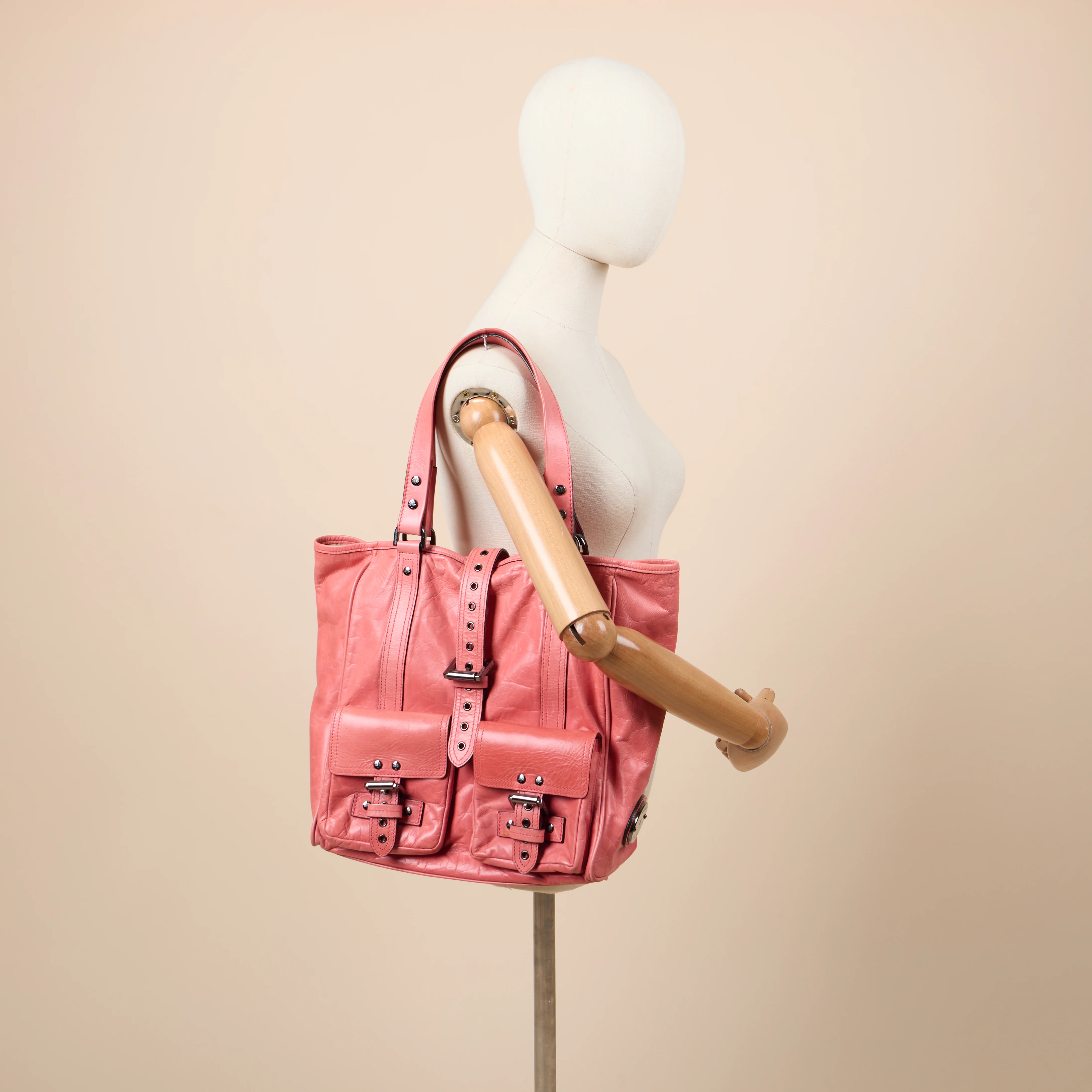 Picture of Mulberry Tote Vintage Tote  in Pink, Leather