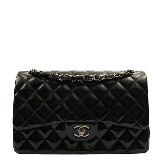Picture of Chanel Shoulder Bag Classic Double Flap - Medium in Black, Patent Leather