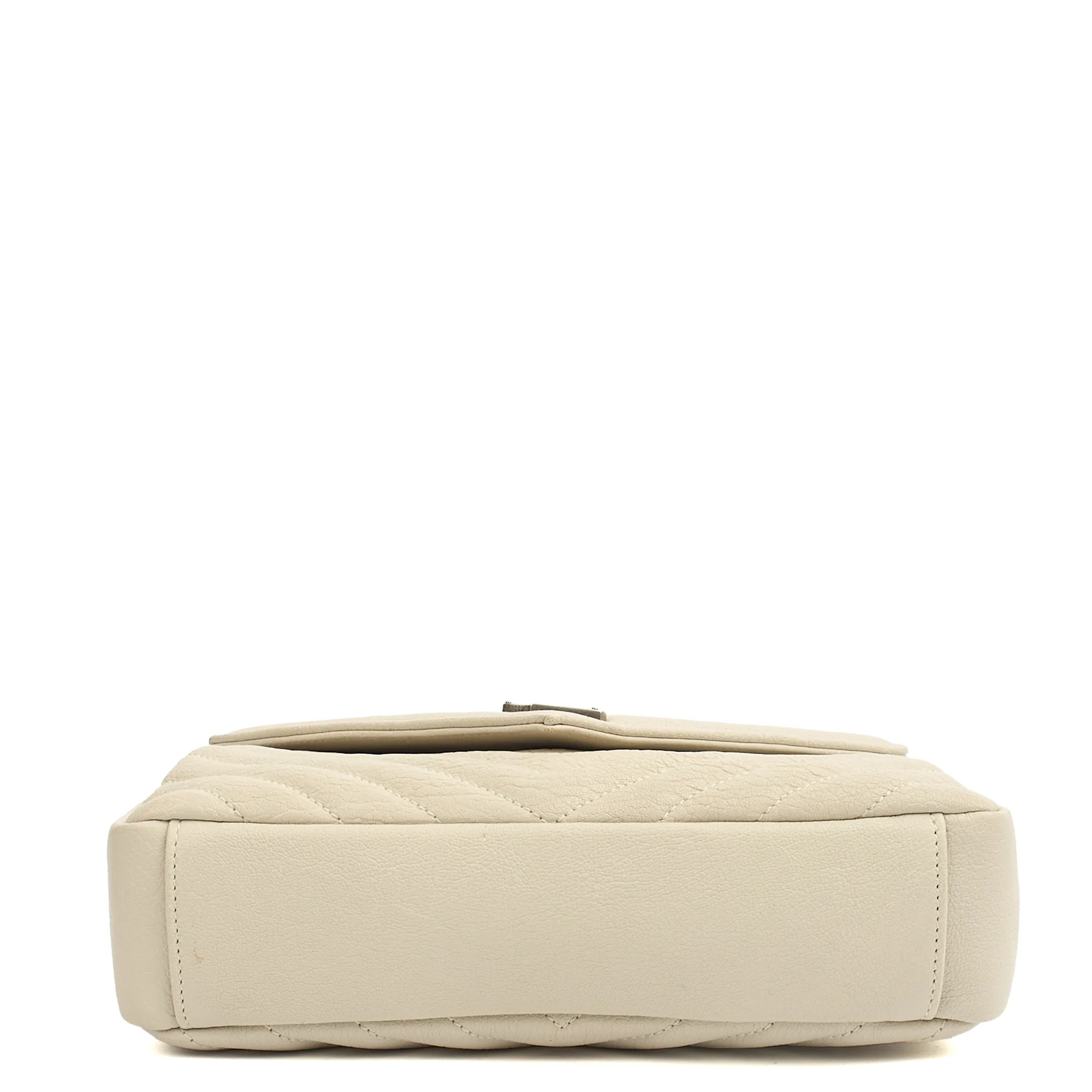 Picture of Saint Laurent Top Handle College - Medium in Neutral, Calfskin Leather