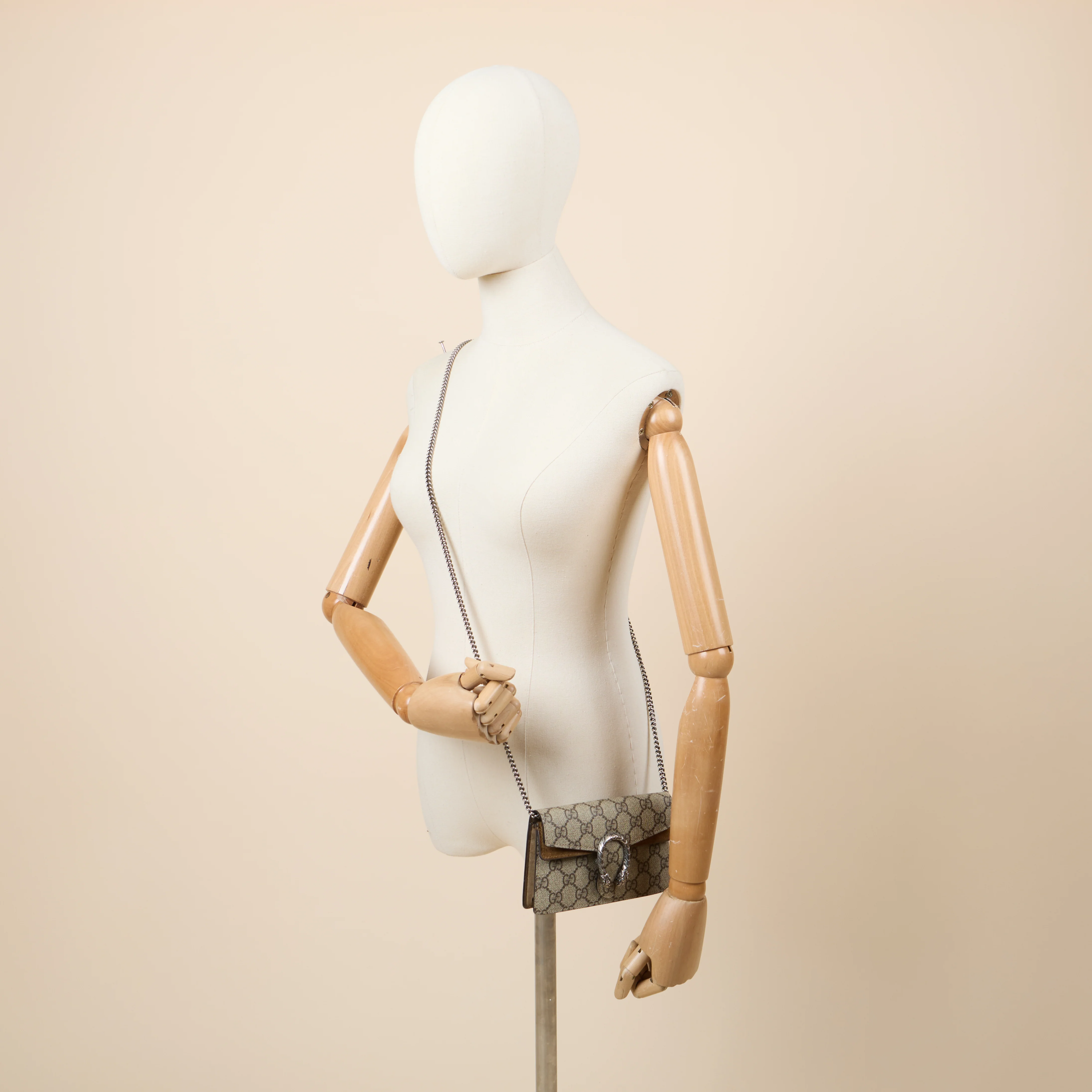 Picture of Gucci Mini Bag Dionysus - Super Mini in GG Supreme, Leather