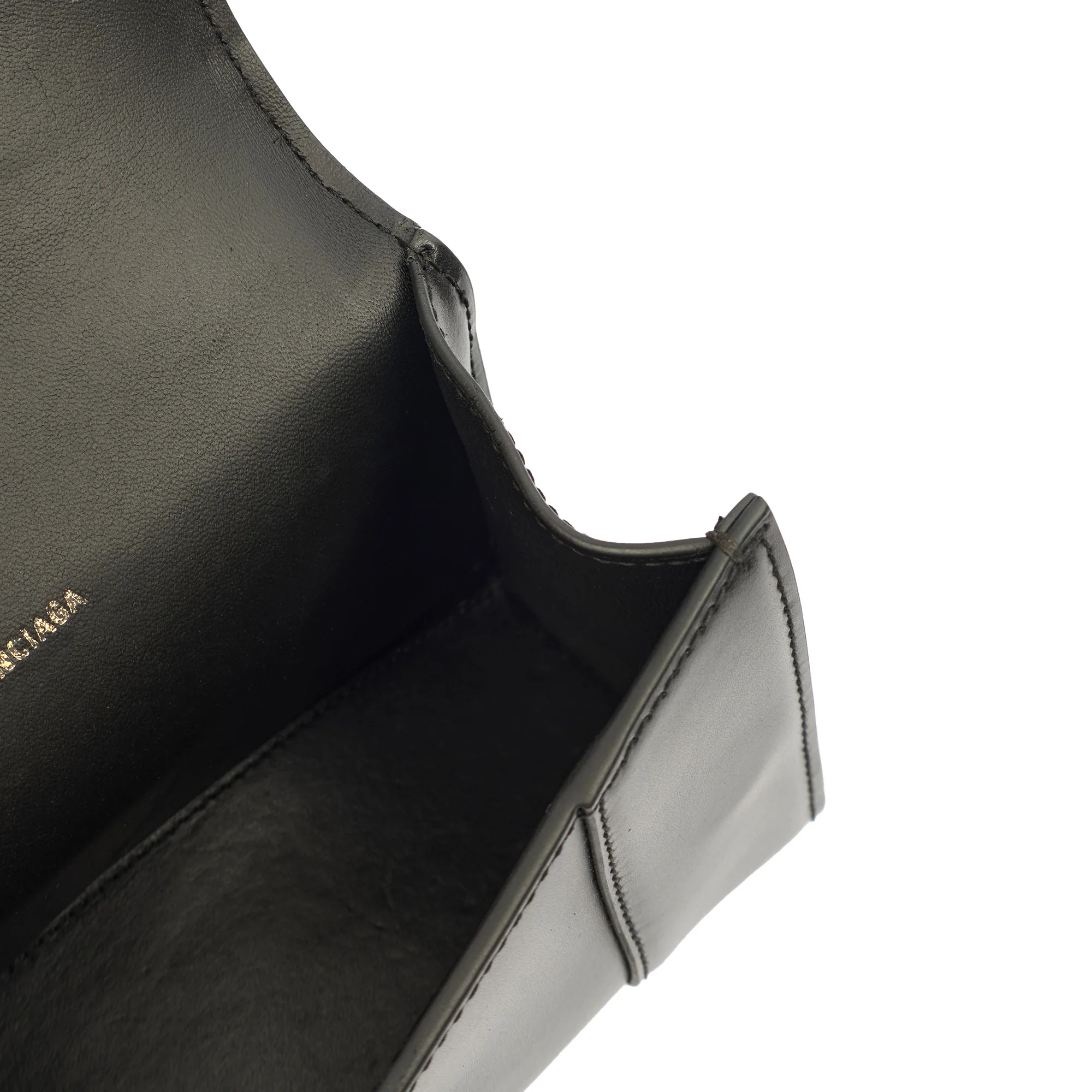 Picture of Balenciaga Top Handle Hourglass Top Handle XS in Black, Veau (Calfskin)
