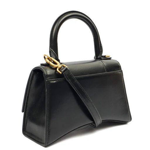 Picture of Balenciaga Top Handle Hourglass Top Handle XS in Black, Veau (Calfskin)