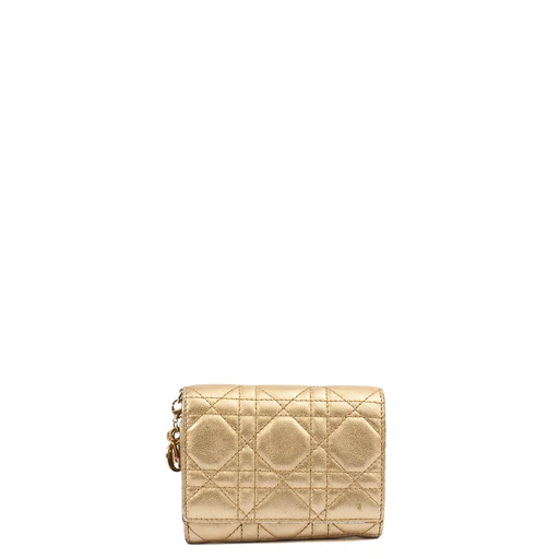 Picture of Christian Dior Wallet Wallet in Metallic, Calfskin