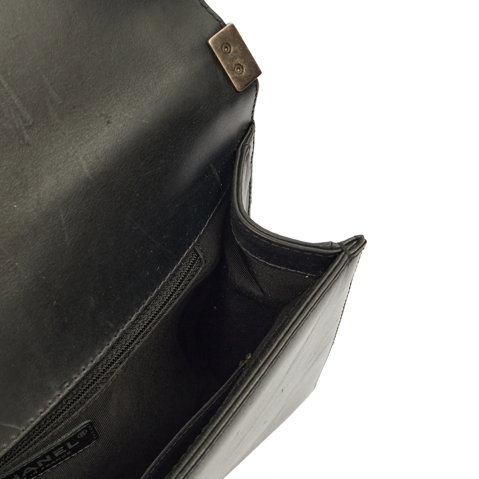 Picture of Chanel Top Handle Boy Top Handle - Medium in Black, Calfskin Leather