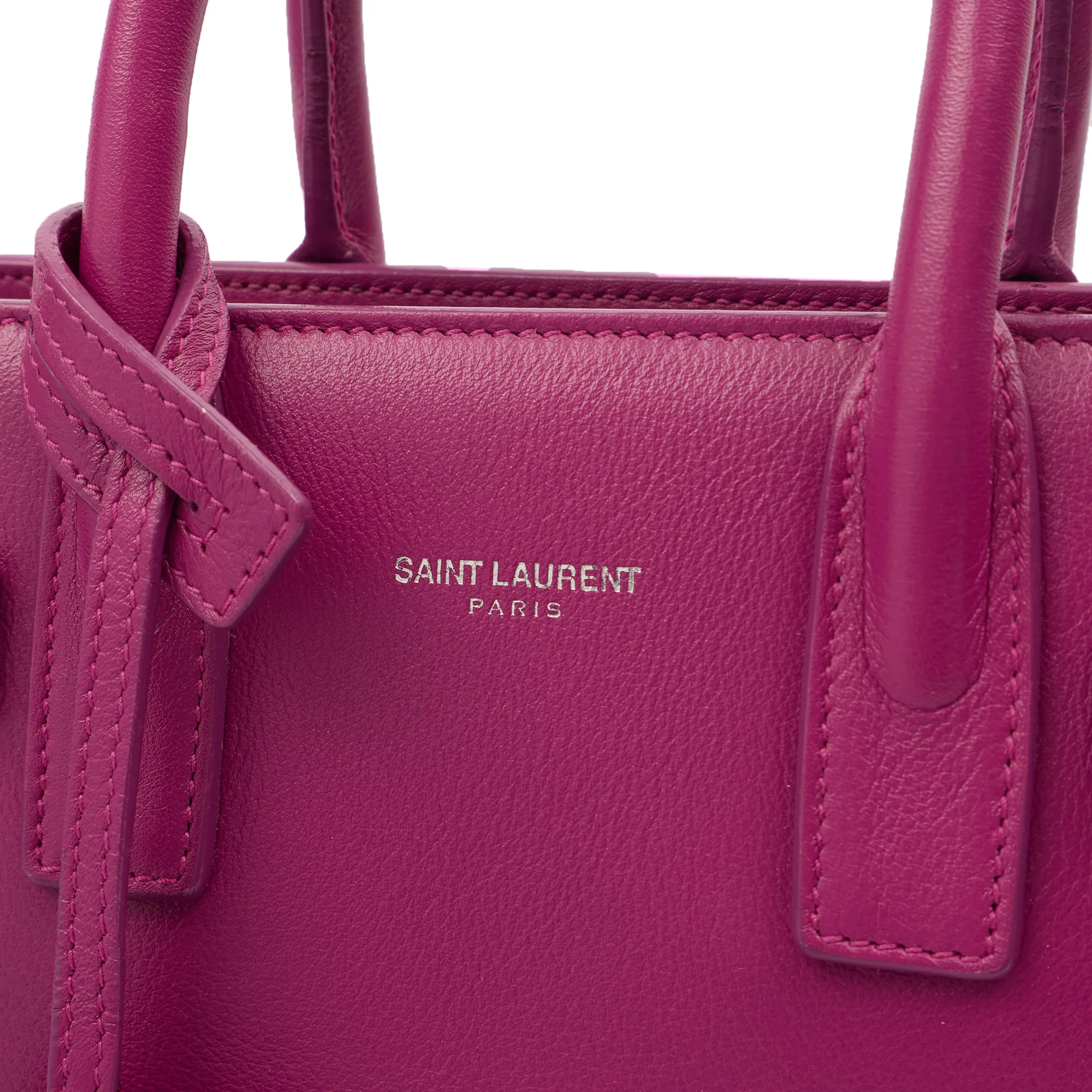 Picture of Saint Laurent Tote Sac de Jour Nano in Pink, Calfskin Leather