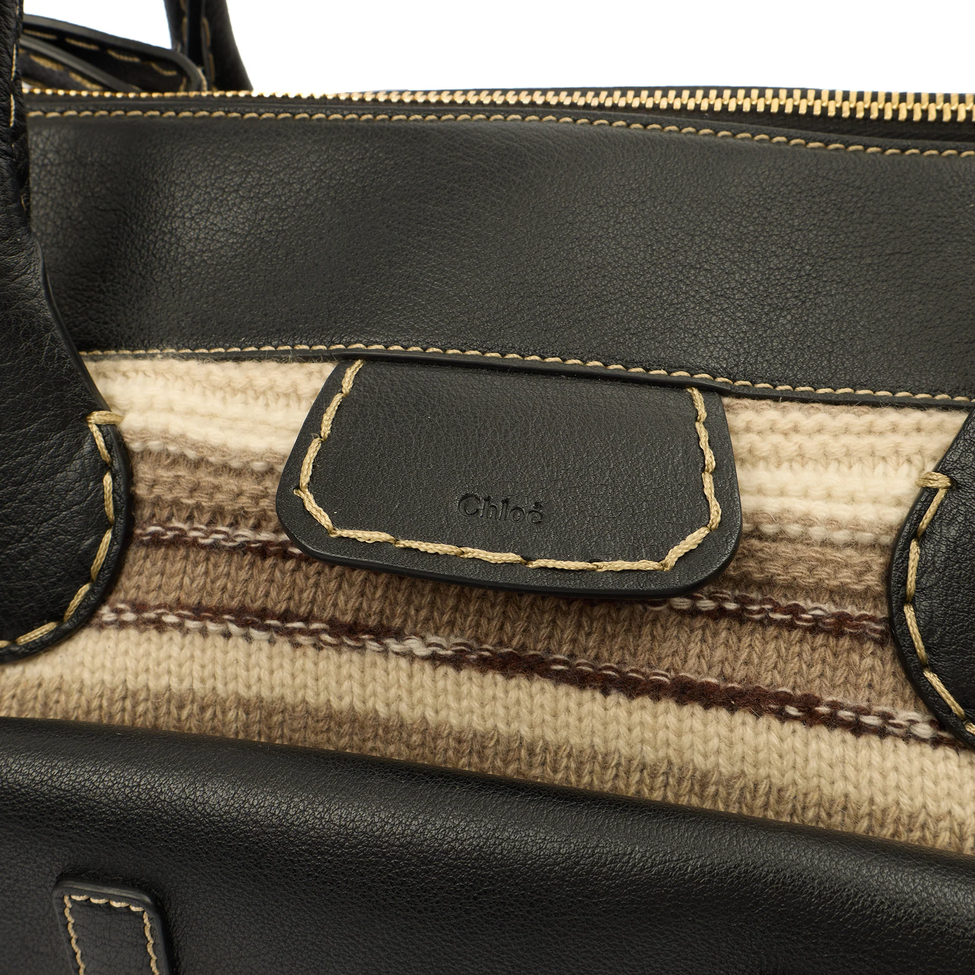 Picture of Chloe Tote Edith - Shoulder Bag in Neutral, Fabric