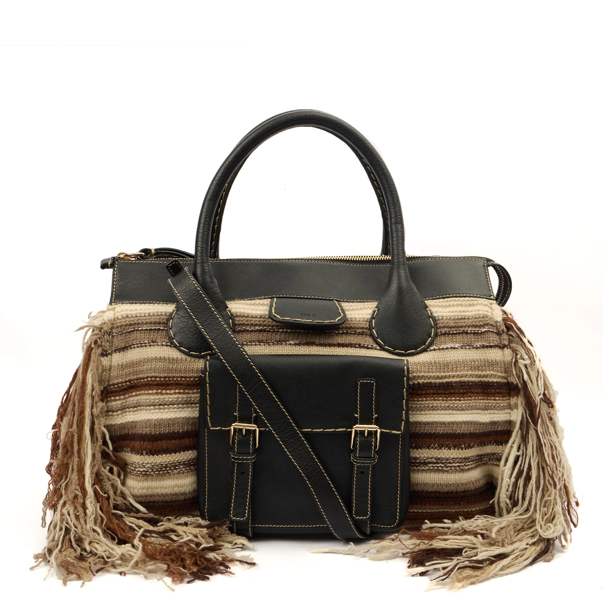 Picture of Chloe Tote Edith - Shoulder Bag in Neutral, Fabric