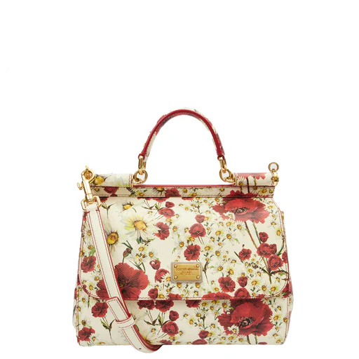 Picture of Dolce & Gabbana Top Handle Sicily in White, Leather