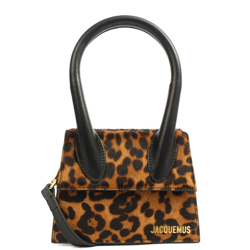 Picture of Jacquemus Top Handle Le Chiquito Moyen in Brown, Leather