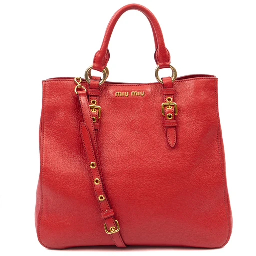 Picture of Miu Miu Shoulder Bag Tote in Red, Leather