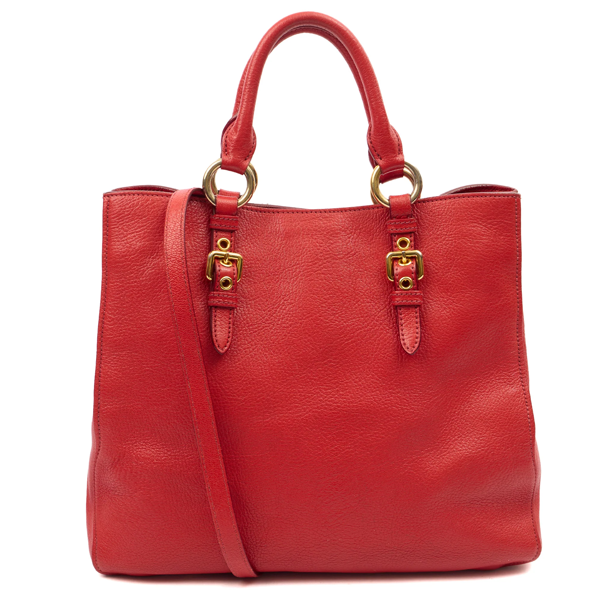 Picture of Miu Miu Shoulder Bag Tote in Red, Leather