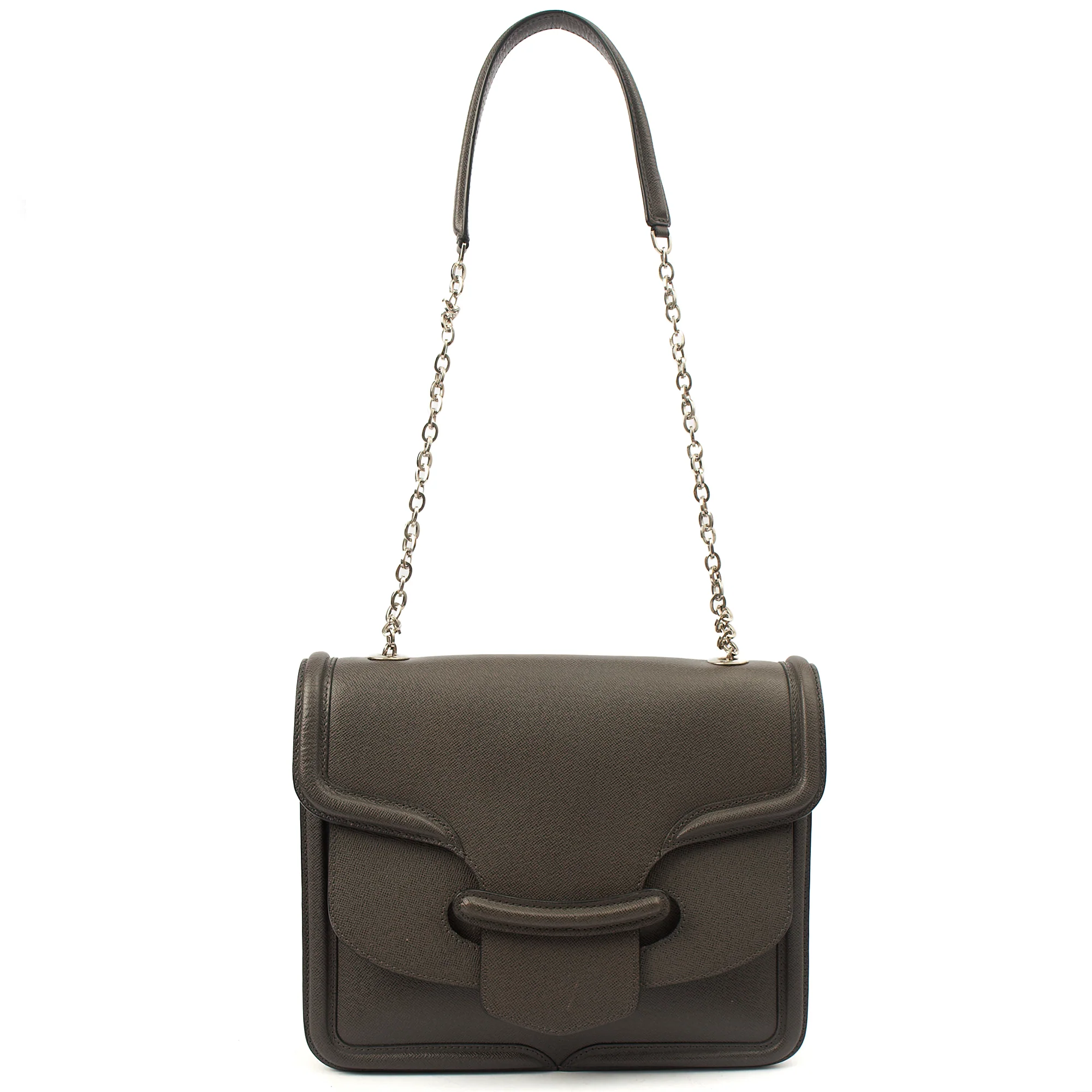 Picture of Alexander McQueen Shoulder Bag Heroine 21 in Grey, Leather