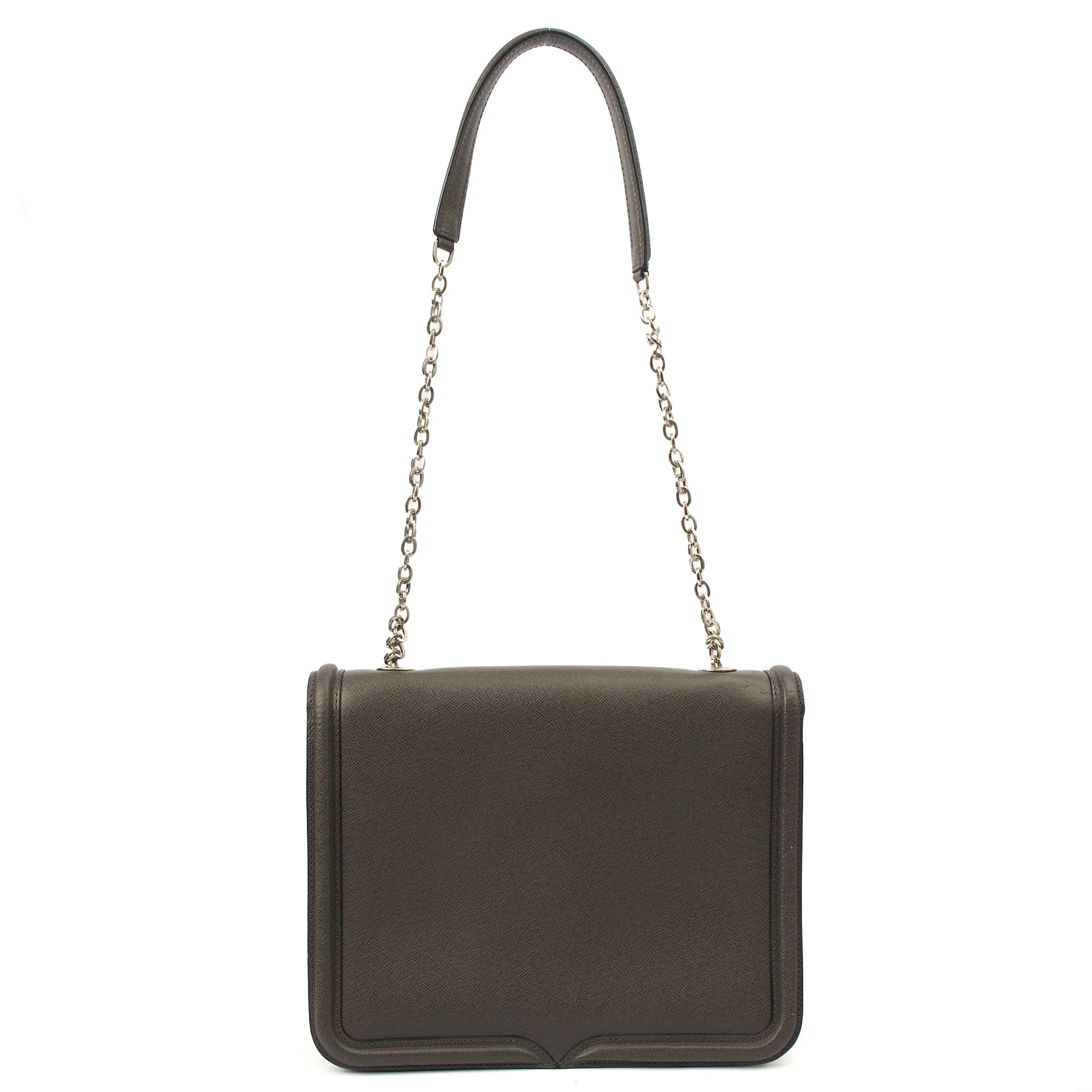 Picture of Alexander McQueen Shoulder Bag Heroine 21 in Grey, Leather