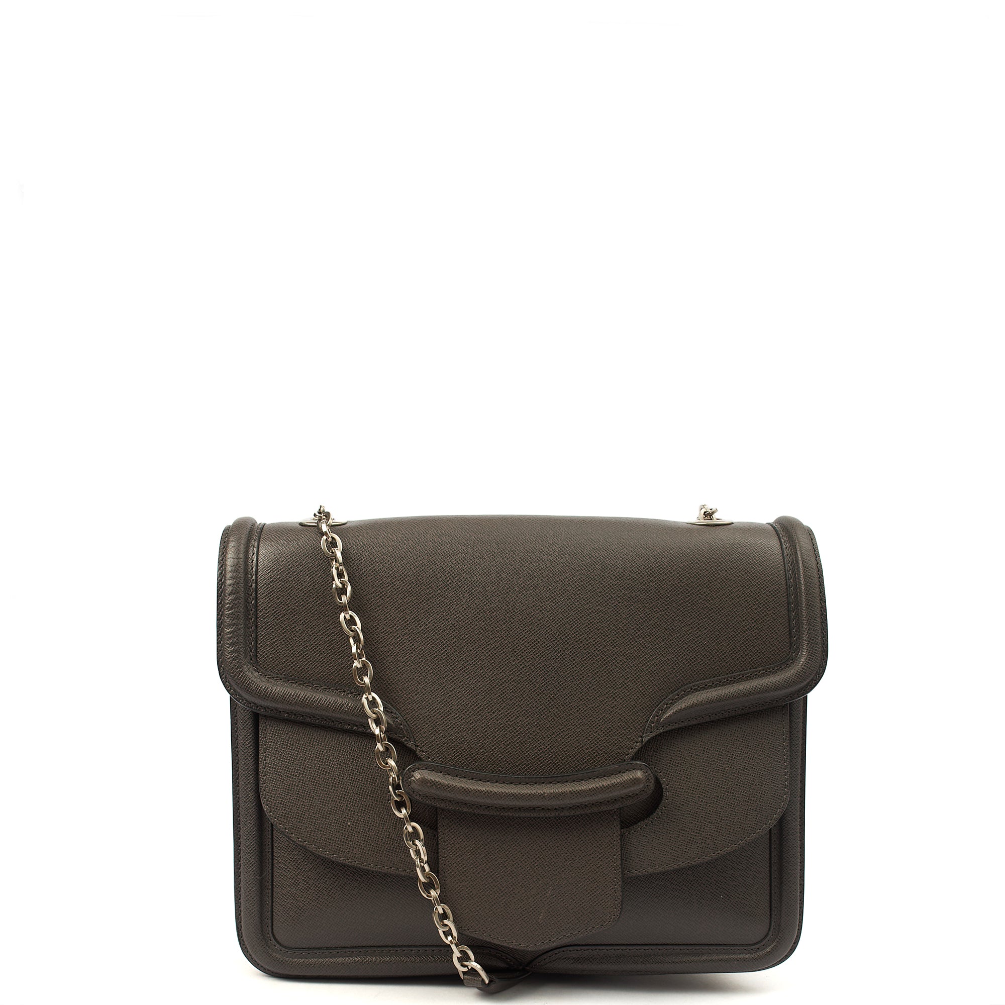 Picture of Alexander McQueen Shoulder Bag Heroine 21 in Grey, Leather
