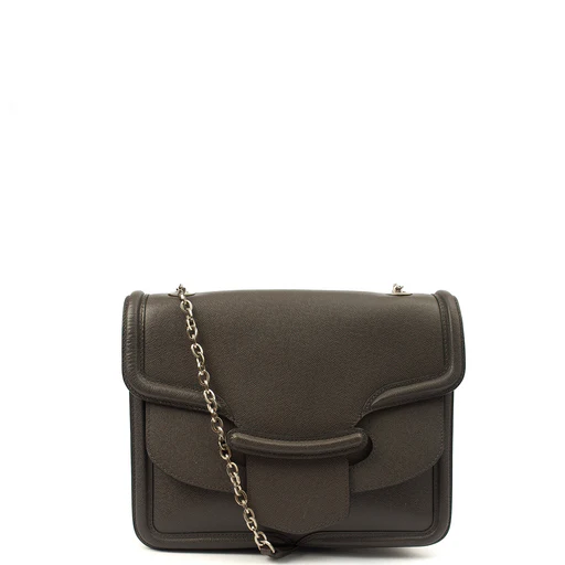 Picture of Alexander McQueen Shoulder Bag Heroine 21 in Grey, Leather