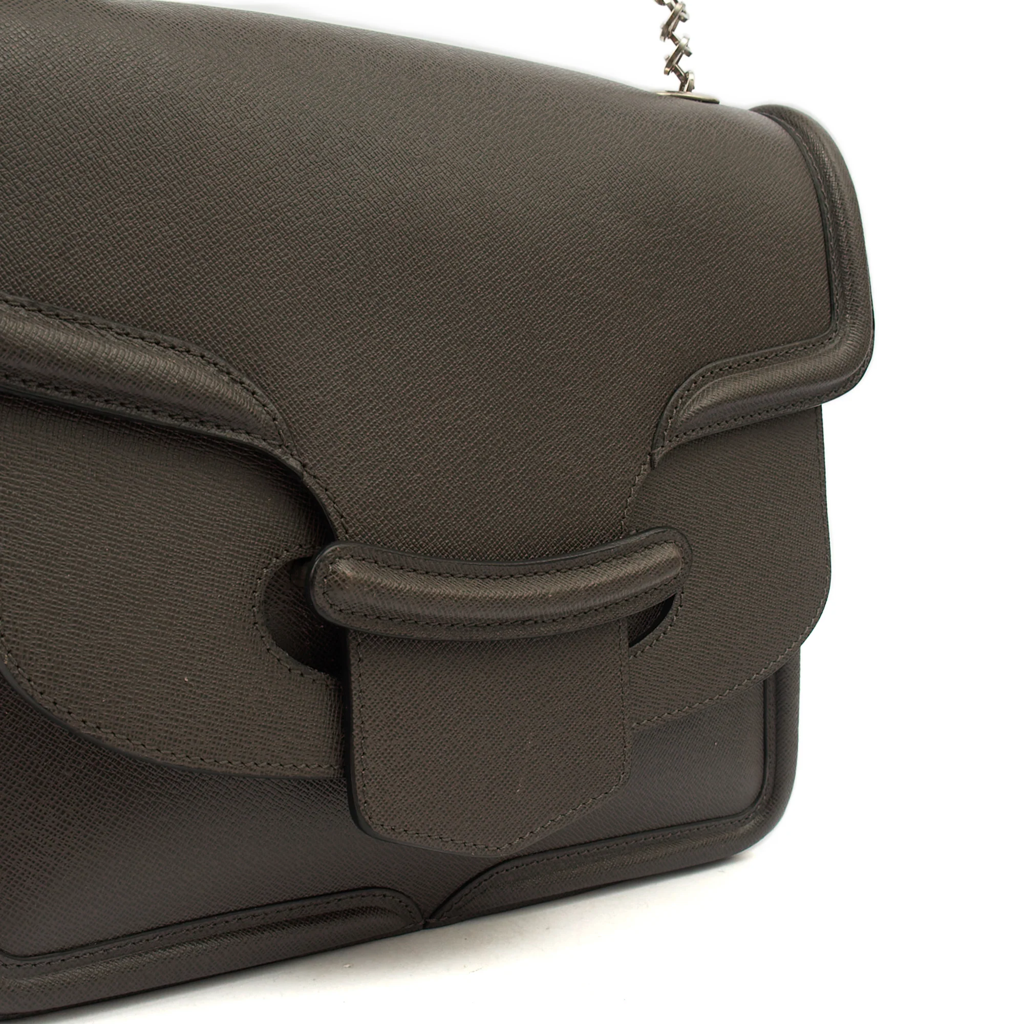 Picture of Alexander McQueen Shoulder Bag Heroine 21 in Grey, Leather