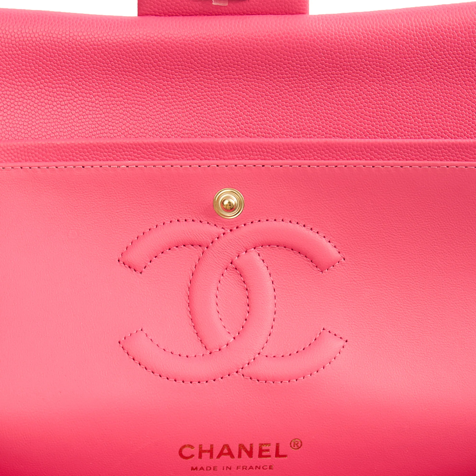 Picture of Chanel Cross Body Classic Double Flap - Medium in Pink, Caviar Leather