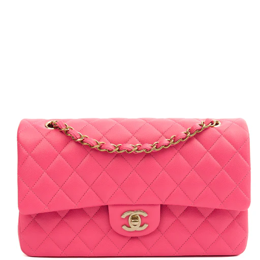 Picture of Chanel Cross Body Classic Double Flap - Medium in Pink, Caviar Leather