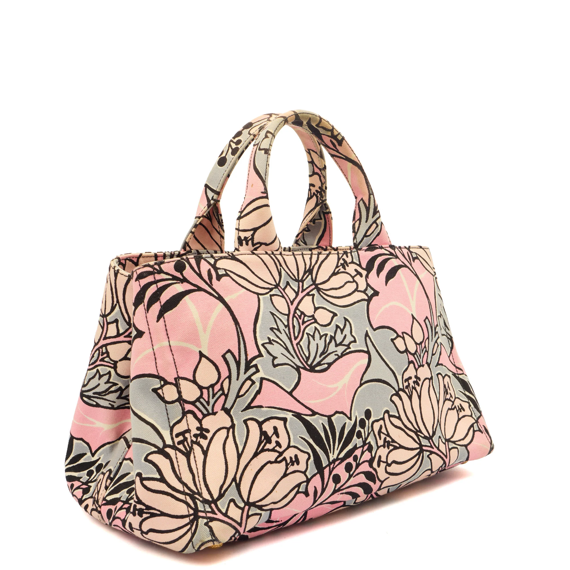 Picture of Prada Tote Logo Tote Bag in Pink, Leather