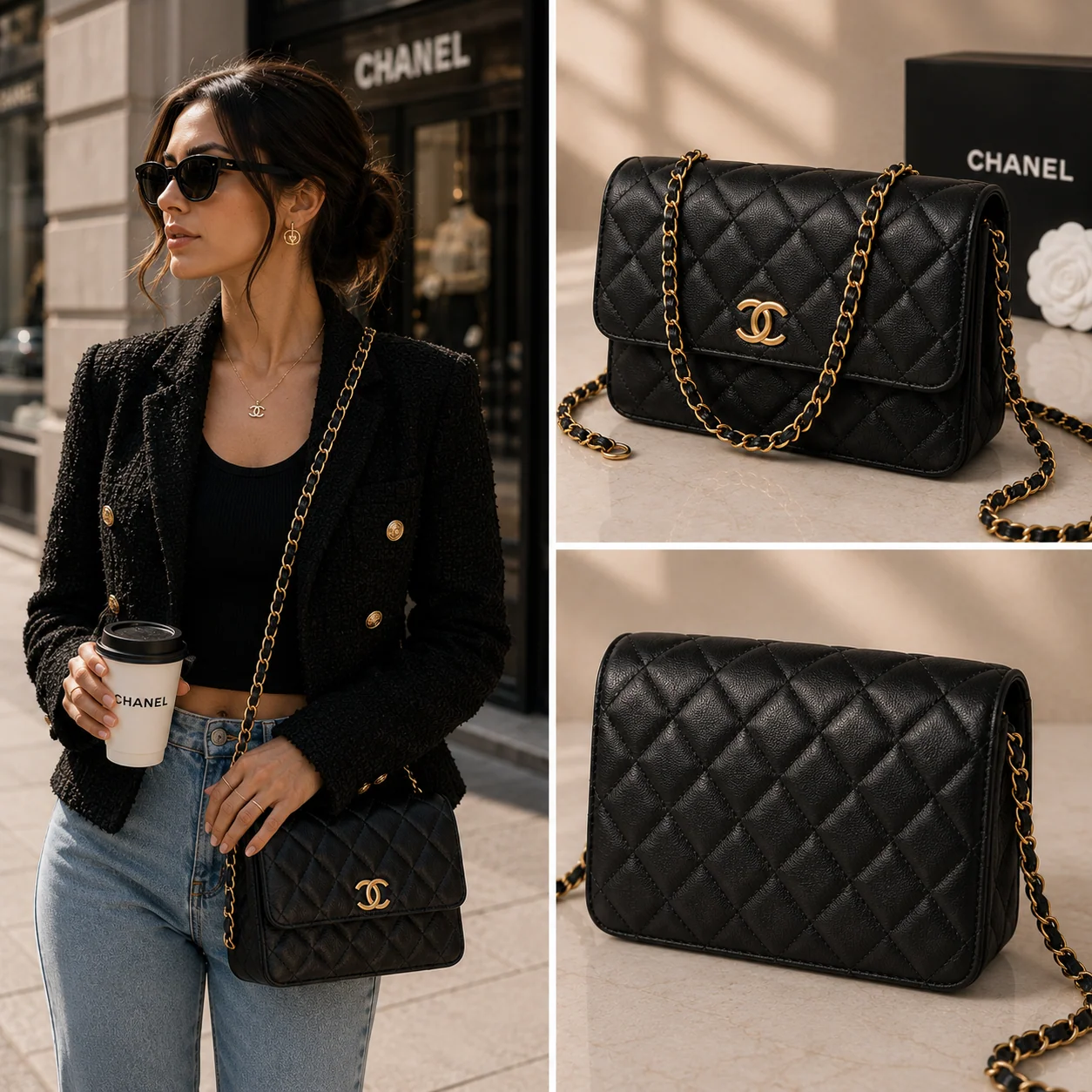 Chanel Lambskin Pearl Crush Flap with Chain