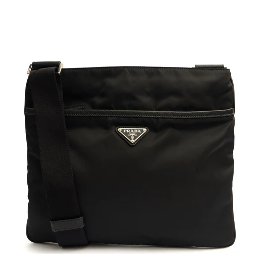 Picture of Prada Cross Body Nylon Messenger in Black, Nylon