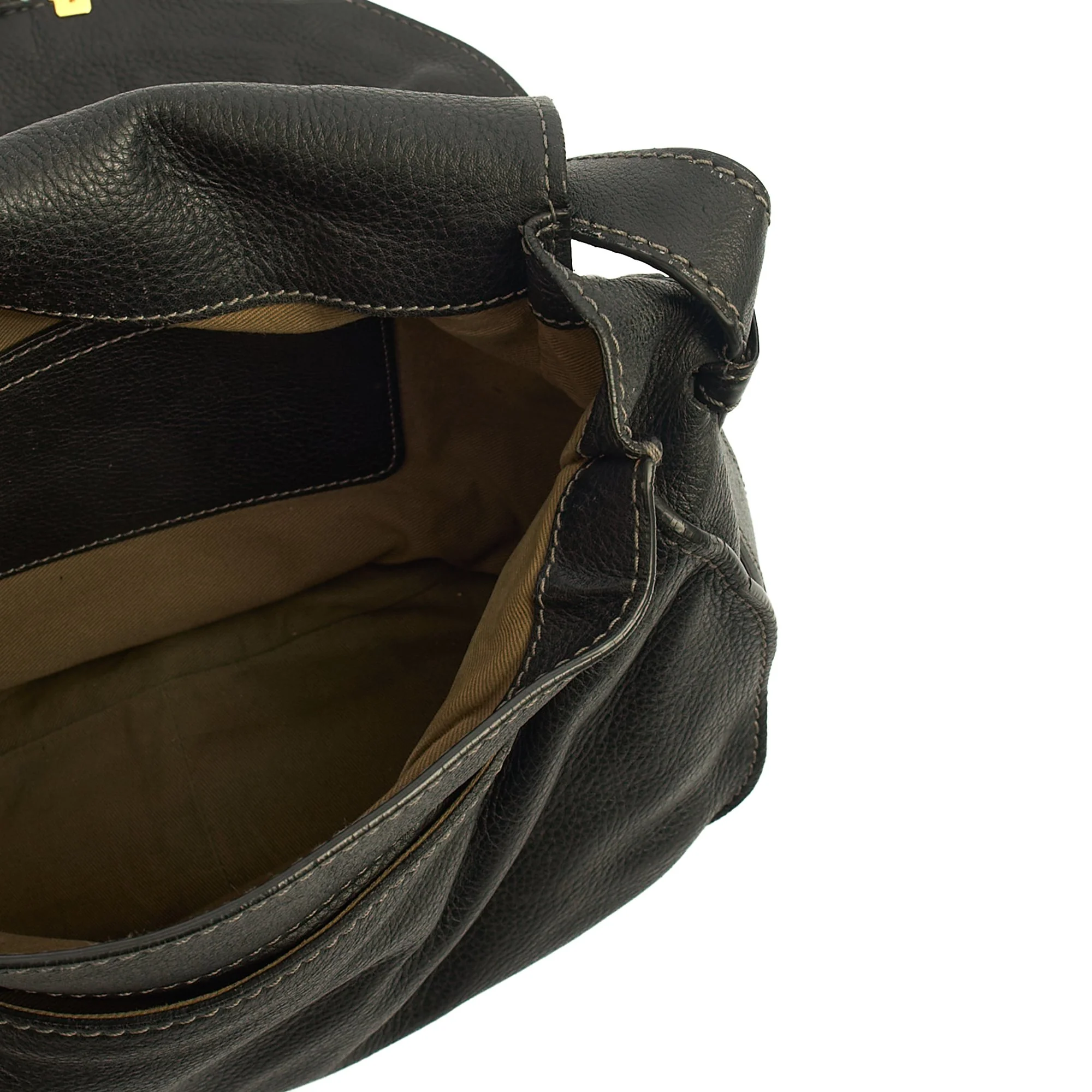 Picture of Chloe Cross Body Marcie Satchel in Black, Calfskin Leather