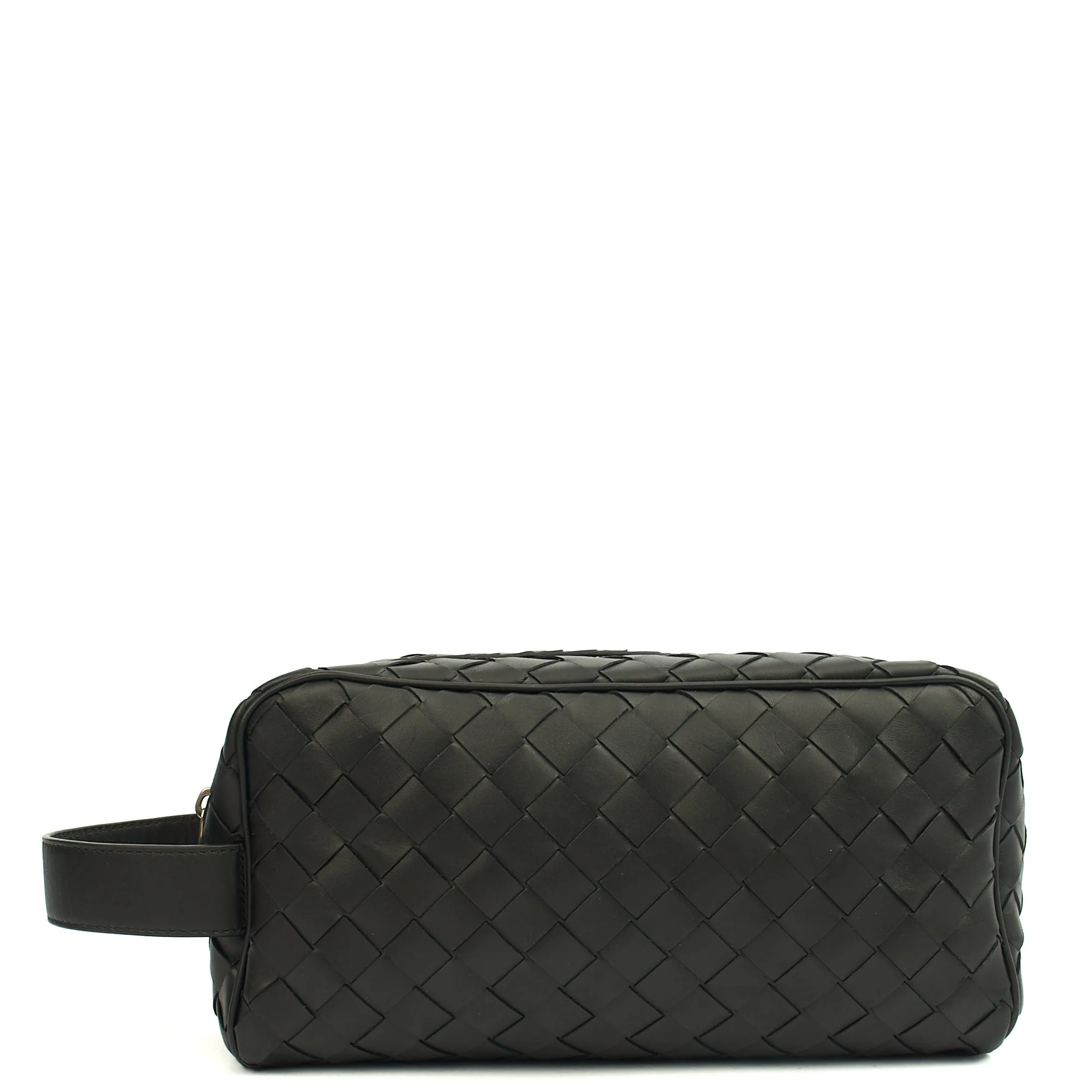 Picture of Bottega Veneta Clutch Intrecciato Zip Pouch in Black, Intrecciato Nappa
