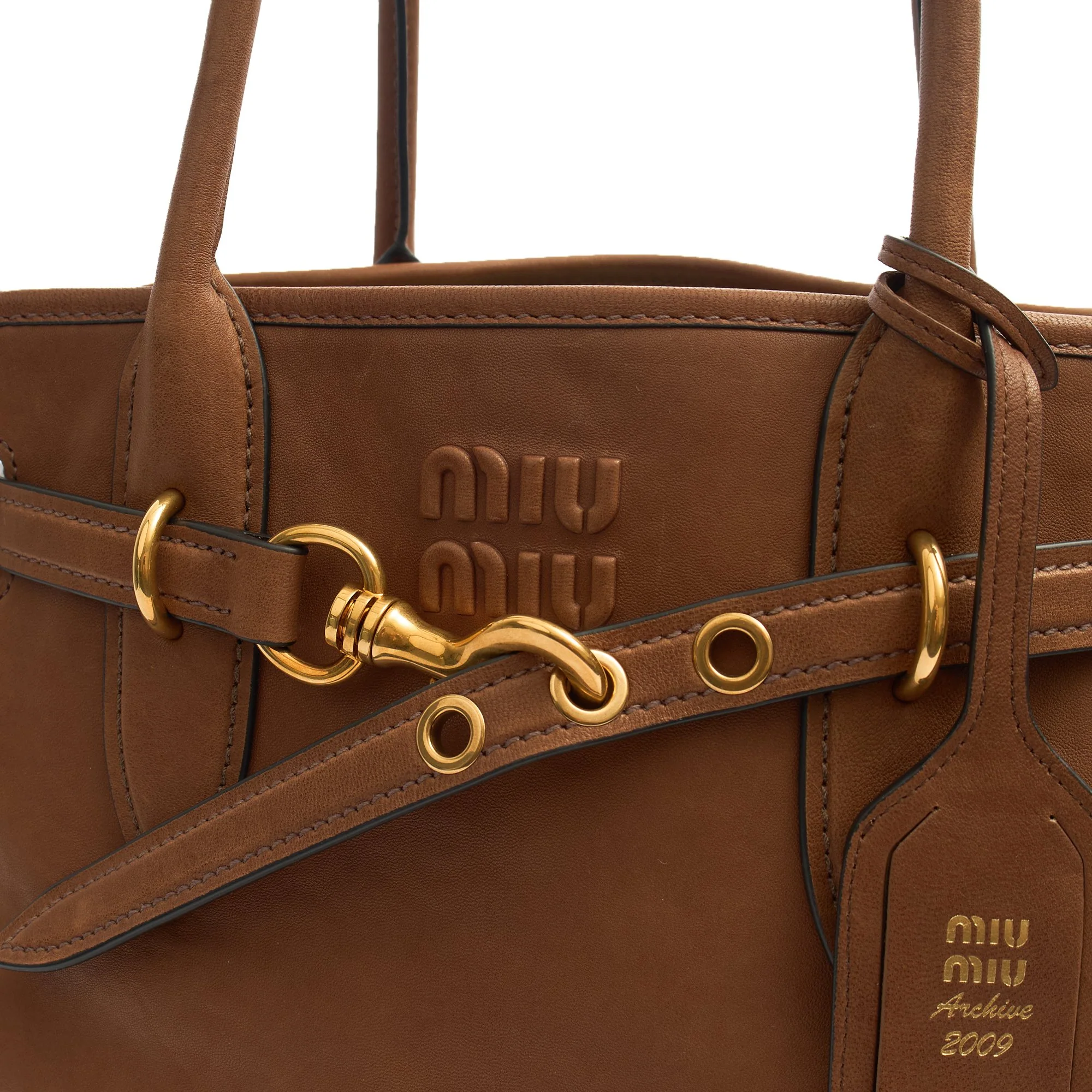 Miu Miu Tote Tote in Brown, Leather