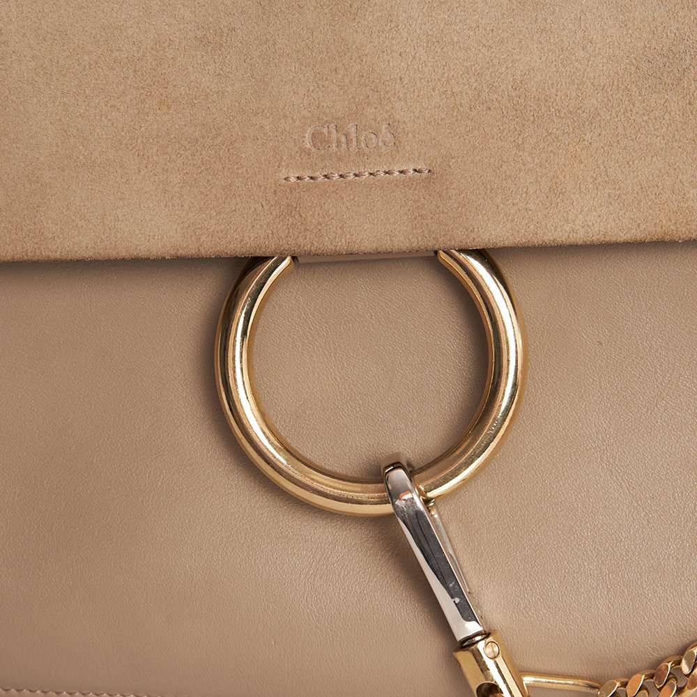 Picture of Chloe Shoulder Bag Faye Shoulder Bag in Grey, Calfskin Leather