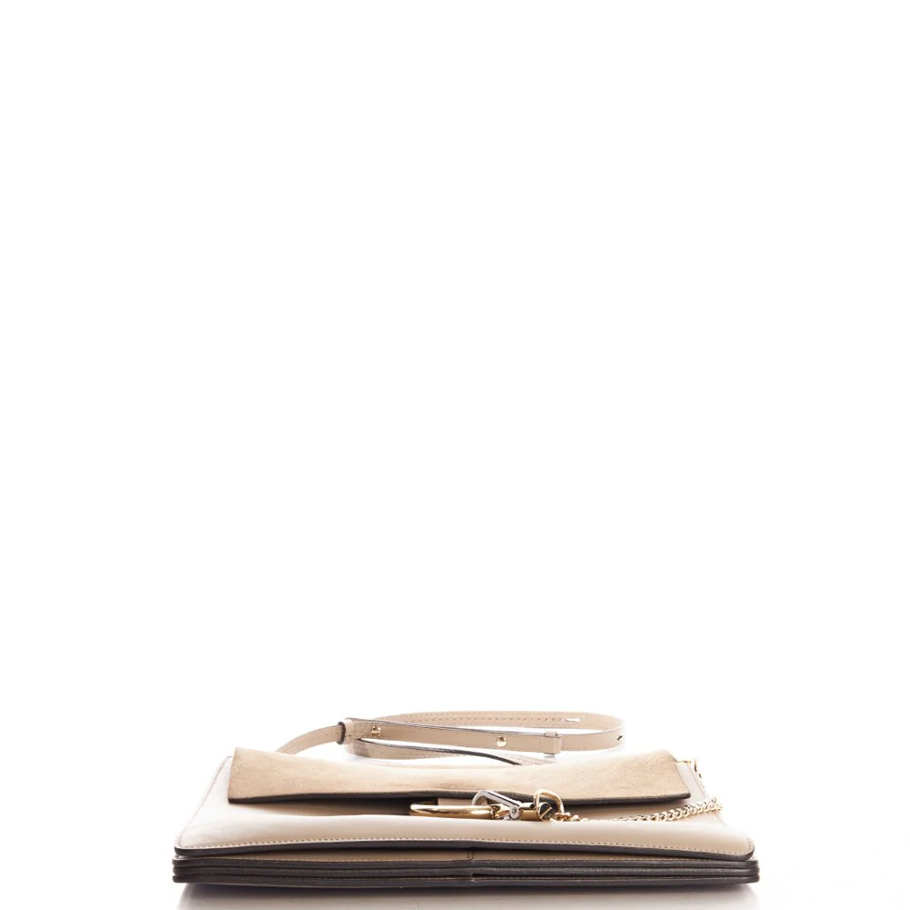 Picture of Chloe Shoulder Bag Faye Shoulder Bag in Grey, Calfskin Leather