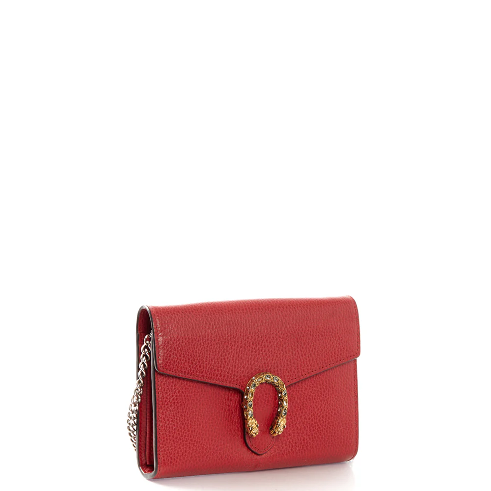 Picture of Gucci Cross Body Dionysus Chain Wallet in Hibiscus Red, Leather