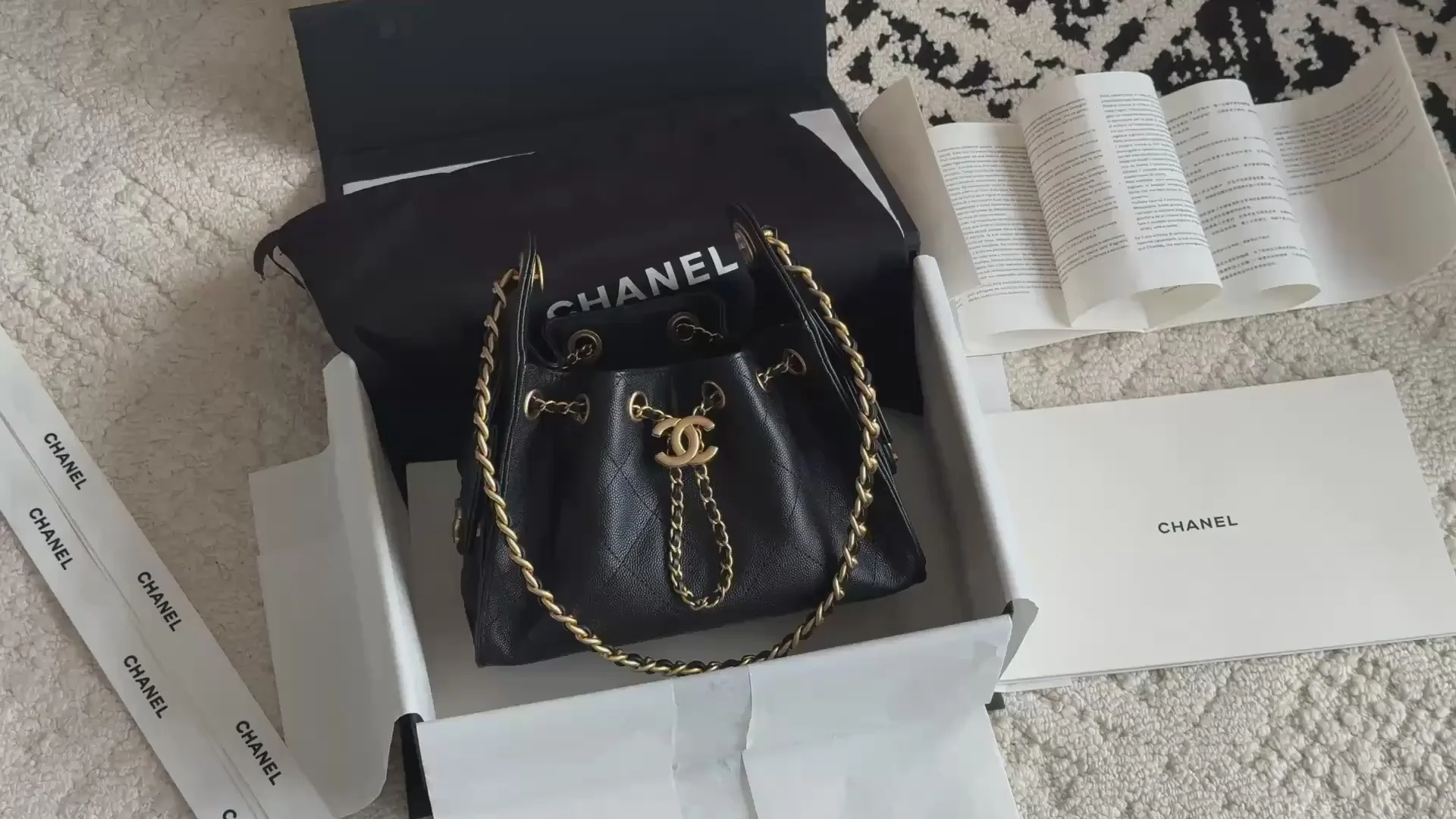 Chanel 25 Small Hobo – Black Calfskin – Gold Hardware - Pre-Owned Authentic