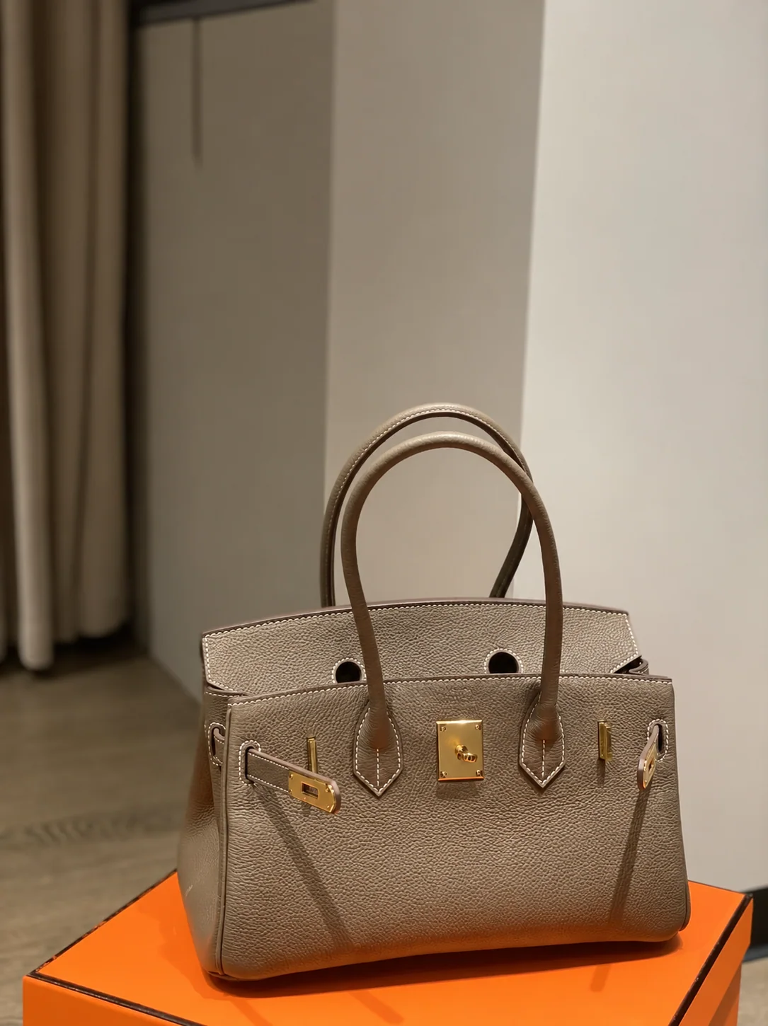 Hermès Shoulder Birkin Light 29 in Elephant Gray| Pre-owned Authentic